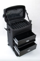 KONCAI Beauty Nail Case Chariot de maquillage à roulettes pour salon de beauté Organisateur de vernis à ongles avec tiroirs