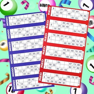 Bulk Custom Paper Bingo <b>Sheets</b> in Stock Full-Color Digital Printing Any Size Color Logo Designs - Product Image 1