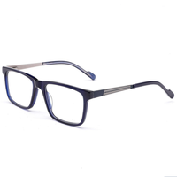 Monture de lunettes carrée unisexe en acétate, design de luxe, certifiée CE, nouveau design, logo personnalisé, lunettes de lecture classiques