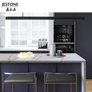 Losa de <span class=keywords><strong>cuarzo</strong></span> Calacatta para encimera, <span class=keywords><strong>precio</strong></span> de fábrica de China, <span class=keywords><strong>cocina</strong></span> blanca personalizada CE, encimera de <span class=keywords><strong>cocina</strong></span> de piedra de <span class=keywords><strong>cuarzo</strong></span> moderna, Jestone - Product Image 4