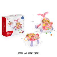 Trotteur multifonctionnel 2 en 1 pour bébé, apprentissage de la marche pour tout-petits, poussette à roulettes, jouet