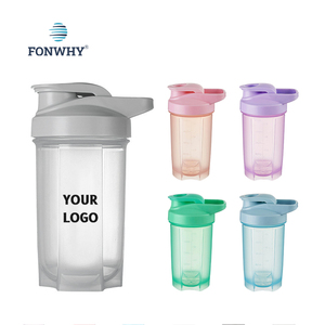 Fonware مخصصة بسعة كبيرة ، صالة رياضية لزجاجة شاكر خالية من مادة BPA خلاط بروتين بلاستيك أواني شرب - Product Image 1