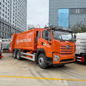 รถบรรทุกเก็บขยะดีเซล FAW 20CBM 6x4 พร้อมเครื่องอัดอากาศ บรรทุกท้าย สำหรับขาย - Product Image 2