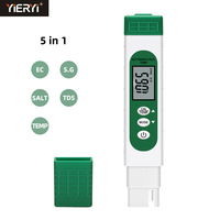 Testeur de qualité de l'eau 5 en 1 salinité/TDS/EC /S.G / Temp compteur TDS