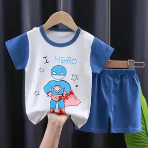 Wholesale Summer Baby Clothing Sets Children's Short Sleeve Suit Cotton Boy T Shirt + Short Pants Kids Clothing Sets