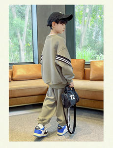 Conjunto deportivo de otoño para niños 2025, sudadera para niños grandes, pantalones de chándal, conjunto de <span class=keywords><strong>ropa</strong></span> informal de moda para niños - Product Image 6