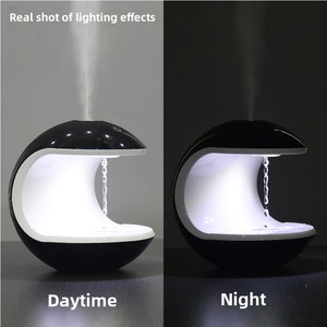 Cross-border Colored Light Anti-gravity 0.5-1L Circular Plastic Gel <b>Humidifier</b> Model GH10 Automatic Shutoff Reverse Atomization - Product Image 4