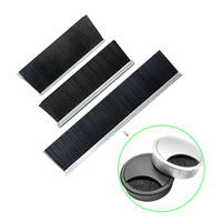 Oeillet de couverture de trou de bureau de réunion de qualité industrielle avec brosse à bande en nylon Brosse industrielle OEM personnalisable
