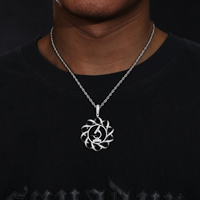 Bijoux Hiphop de luxe en argent Sterling 925 VVS Moissanite, diamant glacé, Microscope à DNA, collier pendentif, nouvel arrivage