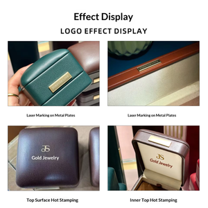 Factory PU Leather High-end Jewelry <b>Boxes</b> Logo Customization Rectangular Round Corner Jewelry <b>Boxes</b> for <b>Rings</b> Pendants Bracelets - Product Image 6
