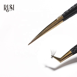 Risi pinças de extensão de cílios, pinças de alta precisão em fibra com 45 75 a 90 graus de aço inoxidável, para extensão de cílios - Product Image 5