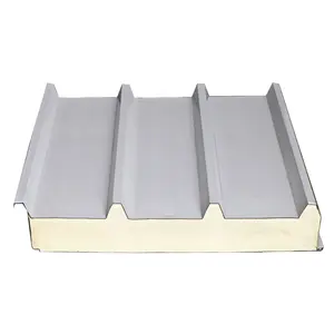 FSample聚氨酯泡沫夹芯板屋顶防火绝缘夹芯板金属壁板建筑板