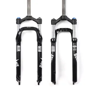 Vélo suspension fourche VTT Double Couronne pneumatique/mécanique 26''27.5''29'' vélo fourche 1-1/8 ''100mm temps réglage de précharge Q