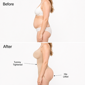 Body modellante da donna con cut-out posteriore, effetto push-up, senza cuciture, contenitivo pancia, a costine, traspirante, con spalline regolabili - Product Image 3