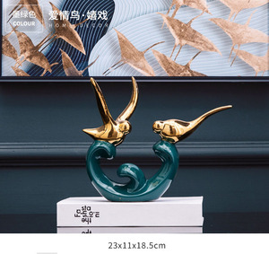 Estante de Libros Creativo de Lujo Nórdico DREA, <span class=keywords><strong>Decoración</strong></span> para Sala de Estar, Estatua de Pájaro Pequeño de Cerámica, <span class=keywords><strong>Decoración</strong></span> para el Hogar - Product Image 5