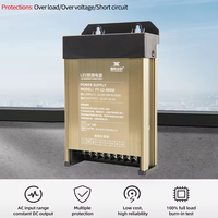 Fuente de Alimentación LED IP65, Transformador de CA a CC con Voltaje de Salida de 12V, Corriente de 33A, Salida Única, 400W, Resistente a la Lluvia