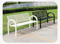 Banc de stade siège vert chaise d'école 1.8 mètres bancs extérieurs en métal chaise longue de repos public en acier