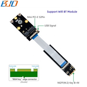 M.2 Ngff Key B + M Giao Diện Để <span class=keywords><strong>Mini</strong></span> <span class=keywords><strong>Pci</strong></span>-<span class=keywords><strong>E</strong></span> MPcie Khe Cắm Không Dây Adapter Với Fpc Cáp Cho <span class=keywords><strong>Wifi</strong></span> Bt Mô-đun Trong Kho - Product Image 2