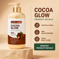 Élixir Hydratant Haute Performance au Beurre de Cacao et de Karité, Marque Blanche, Thérapie Hydratante Intense 48H pour Climat Aride Africain