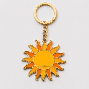 Porte-clés solaires personnalisés de haute qualité en gros – Symbole du soleil, design vitalité et chaleur, souvenir pour les amoureux de la nature - Product Image 2