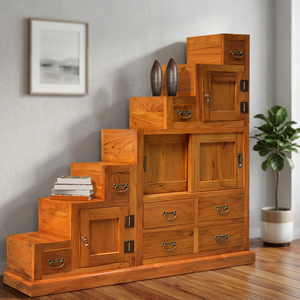 Cabinet Stair Case <b>Drawers</b> Natural <b>Colour</b> Teak Wood Furniture, Teak Indoor Furniture Contemporary From Indonesia - Product Image 2