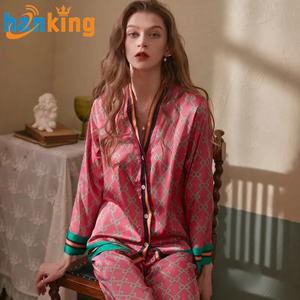 Ehanking-Ensemble de pyjamas à manches longues pour la maison, imprimé floral, pour le printemps et l'automne - Product Image 1