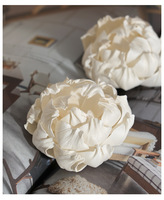 Diffuseur de parfum QY écologique de haute qualité en bois avec corde en coton 8 cm, fleurs de pivoine Sola parfumées sans fumée pour aromathérapie