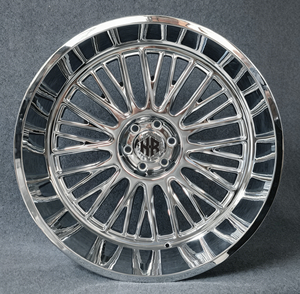 Jantes tout-terrain 22x12 24x14 26x14 Deep Dish Chrome 6x139.7 6x135 8x165.1 8x170 pour camions Silverado 1500 RAM 2500 Ford F150 - Product Image 4