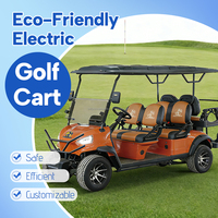 Voiture de golf électrique tout-terrain de luxe 6 places, voiture de club de tourisme, batterie lithium 72V, buggy de golf