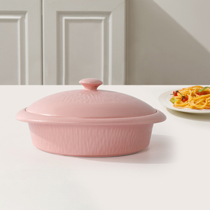 Ustensiles de cuisson pour soupe en céramique, résistant aux températures élevées, <span class=keywords><strong>Casserole</strong></span> en terre avec couvercle, ensemble de casseroles chauffantes pour aliments - Product Image 6