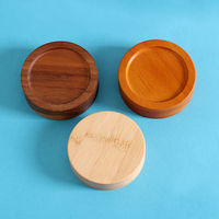 Pot à épices en verre borosilicate avec couvercle en bois de chêne, ouverture filetée, récipient de stockage pour aliments secs pour la cuisine