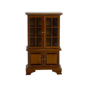 Miniatura 1:12 Gabinete de vidrio moderno Colección 1:12 Modelo Casa de muñecas Artesanía Muebles brillantes Adornos en madera - Product Image 5