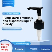 Pompe à pression noire 24, 28 ou 32 dents pour flacons en plastique de Guangzhou – Idéale pour lotions, shampoings, gels douche et désinfectants pour les mains
