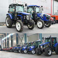 Tracteur agricole YTO Lovol 90HP 100HP 4x4 diesel à roues, moteur et boîte de vitesses multifonctionnels, équipé pour l'agriculture