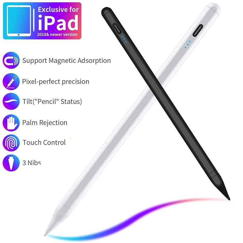 Электронный стилус BDD для планшета, устройство для создания рисунков и наконечников из мягкого силикона и резины, 8 поколений, совместим с Apple и Ios