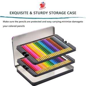 Ensemble <span class=keywords><strong>de</strong></span> 48 crayons aquarelle avec boîte en métal pour enfants et adultes, fournitures artistiques, crayons <span class=keywords><strong>de</strong></span> <span class=keywords><strong>couleur</strong></span> pour la peinture sur papier - Product Image 5