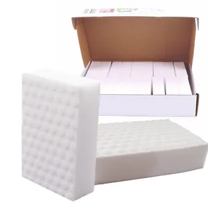 Compressed white cleaning melamine foam sponge eraser photo with high density