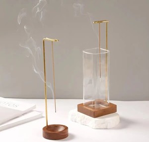 Porta incenso per bastoni quadrato Base in legno a testa in giù bruciatore di incenso con vetro cacciatore di cenere per la decorazione per la <span class=keywords><strong>casa</strong></span> Yoga Spa <span class=keywords><strong>mediazione</strong></span> - Product Image 1