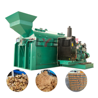 Ligne de production à grande échelle pour l'extraction de fibres de coco, équipement de broyage de coques de noix de coco et de formage des fibres