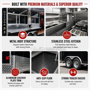 Nouveau Modèle de Remorque de Street <span class=keywords><strong>Food</strong></span> pour la Vente de Café, Camion de Restauration, Chariot à Burgers, Frites, Glaces, Barbecue, Bus Alimentaire Mobile - Product Image 4