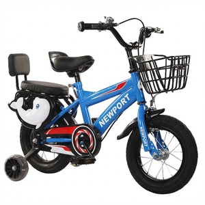 SY Vélo Enfant Garçon Bleu en Acier à 4 Roues, Tailles 12, 14 et 16 Pouces, Prix Abordable, En Vente - Product Image 2