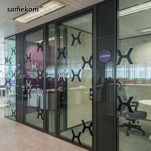 Hot bán văn phòng kính phân vùng cửa đôi kính nhôm hồ sơ phòng tắm phân vùng tường khách sạn biệt thự cửa thương mại - Product Image 3