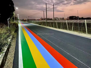 Peinture thermoplastique en poudre pour marquage routier, haute visibilité, blanc jaune, peinture routière, brillance dans le noir, revêtement à chaud pour béton - Product Image 5