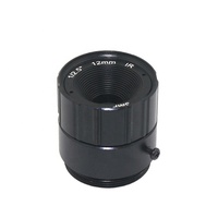 Lente de 3MP y 12 mm con Montura CS F1.4 para Cámara de Seguridad CCTV, Lente de Enfoque Fijo Compatible con IR de 1/2.5 Pulgadas