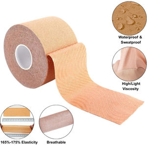 Vente en gros d'usine, ruban de kinésiologie en coton de 5 cm x 5 m, ruban de kinésiologie élastique imperméable pour le soutien sportif, soulagement de la douleur musculaire, football - Product Image 4