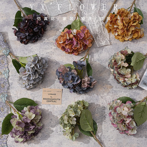Fleurs artificielles d'hortensia simulées, tête unique en soie, aspect réaliste, pour décoration de mariage et de maison - Product Image 1