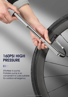 Portable 160psi vélo de route pompe à Air Mini Presta Schrader pompe à vélo petit gonfleur pratique pour le cyclisme