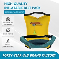 Pack de ceinture gonflable manuel PFD à flottabilité 100N pour adultes pour SUP Paddelboarding Kayak