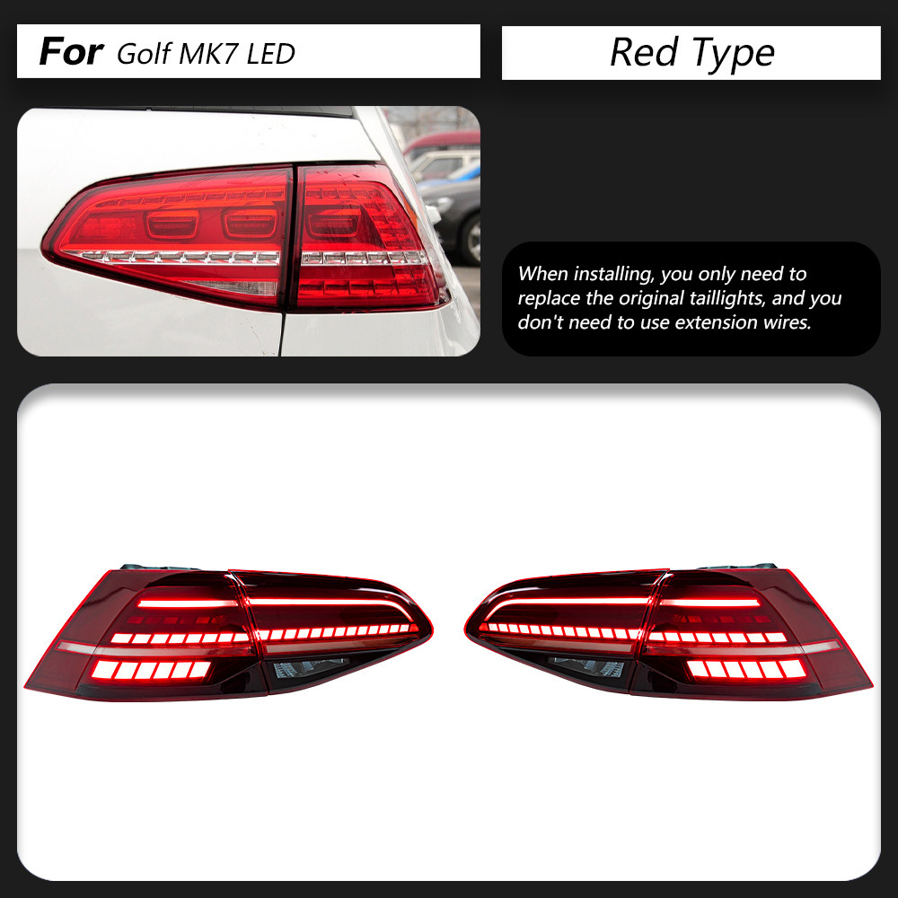 Rojo PARA GOLF 7 LED original del coche