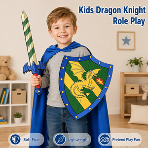 Nuevo Estilo 2026 Juguete de Espuma para Niños, Espuma EVA Suave y Segura, Espada y Escudo de Dragón <span class=keywords><strong>del</strong></span> <span class=keywords><strong>Bosque</strong></span>, Juego de Juguetes de Imitación para Niños de 3+ Años - Product Image 4